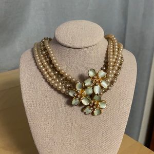 Costume jewelry pearl choker